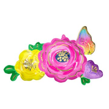 Palloncino Fiori E Farfalle Pz.1