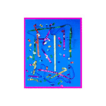 METALLIC STREAMERS w FETTI NO CO2