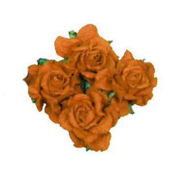 ROSE IN CARTA ARANCIO PZ.4