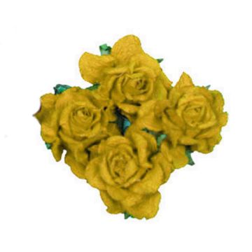 ROSE IN CARTA GIALLE PZ.4