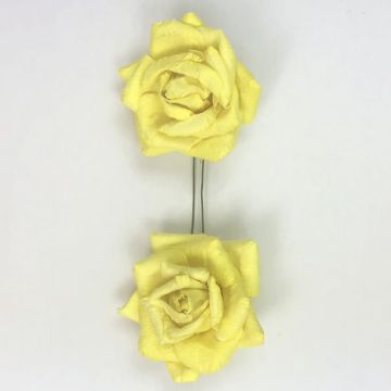 ROSE IN CARTA GIALLE PZ.2
