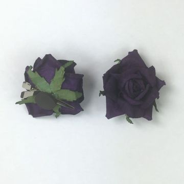 ROSE CARTA VIOLA CLIP MAGNETE PZ.2
