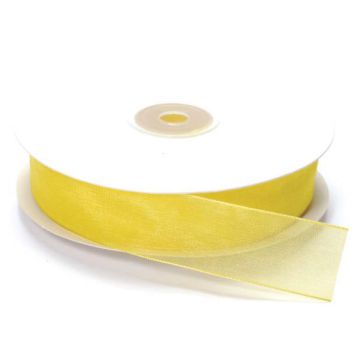 NASTRO ORGANZA GIALLO CHIARO PZ.1