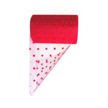TULLE POIS ROSSO PZ.1