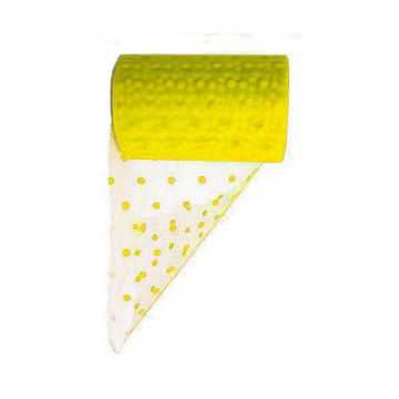 TULLE POIS GIALLO PZ.1