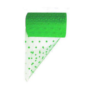 TULLE POIS VERDE PZ.1
