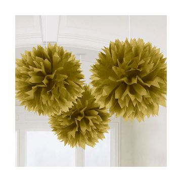 DECORAZIONE POM POM ORO PZ.3