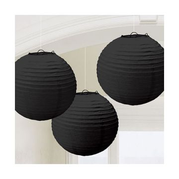 FESTONE LANTERNA SFERA NERA PZ.3