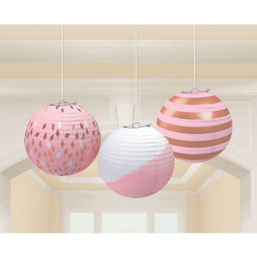 LANTERNA ROTONDA ROSE GOLD PZ.3
