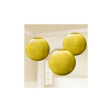 FESTONE LANTERNA SFERA ORO PZ.3