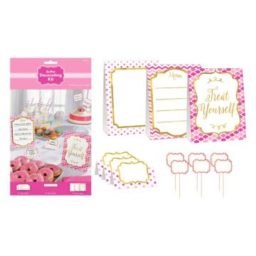 DECORAZIONE BUFFET ROSA MINIS PZ.1