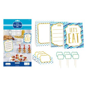 DECORAZIONE BUFFET AZZURRO MINIS PZ.1