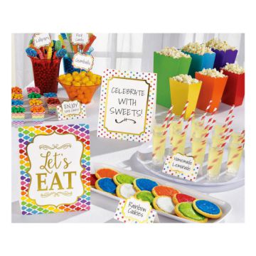 DECORAZIONE BUFFET ARCOBALENO MINIS PZ.1