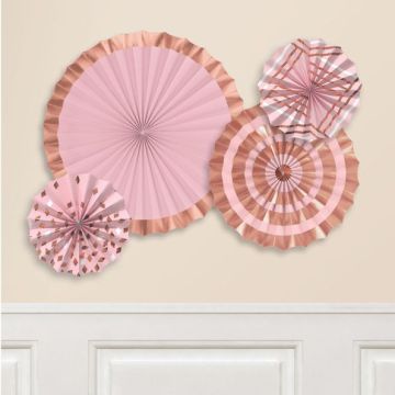 DECORAZIONE ROSONE ROSE GOLD PZ.4