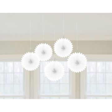 DECORAZIONE ROSONE BIANCO PZ.5