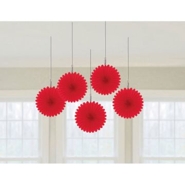 DECORAZIONE ROSONE ROSSO PZ.5