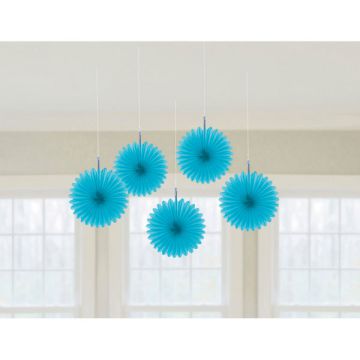 DECORAZIONE ROSONE CELESTE PZ.5