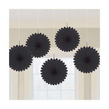 DECORAZIONE ROSONE NERO PZ.5