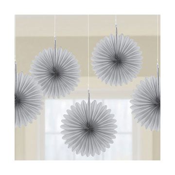 DECORAZIONE ROSONE ARGENTO PZ.5