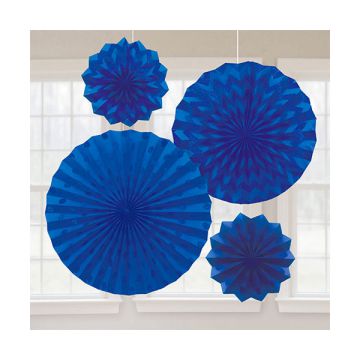 DECORAZIONE ROSONE BLU PZ.4