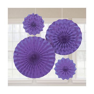 DECORAZIONE ROSONE LILLA PZ.4