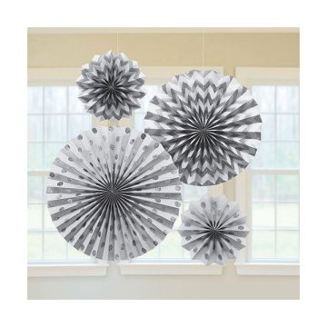 DECORAZIONE ROSONE ARGENTO PZ.4