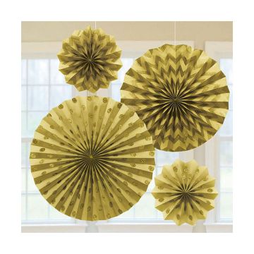 DECORAZIONE ROSONE ORO PZ.4
