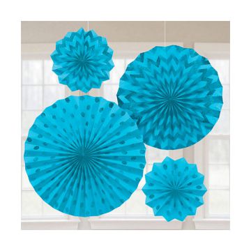 DECORAZIONE ROSONE AZZURRO PZ.4