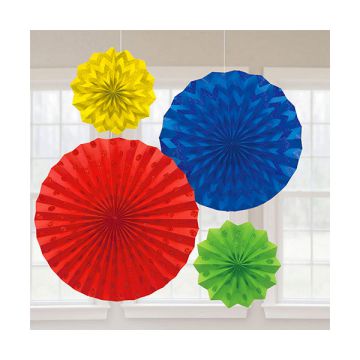 DECORAZIONE ROSONE ARCOBALENO PZ.4