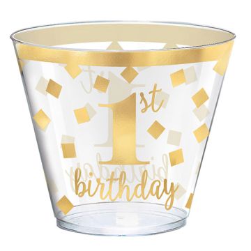 BICCHIERE 1° COMPLEANNO KRYSTAL PZ.30