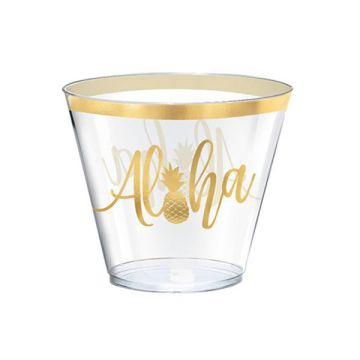 BICCHIERI ALOHA IN PLASTICA PZ.30