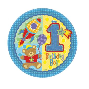 PIATTINI 1° COMPLEANNO BAMBINO PZ.8