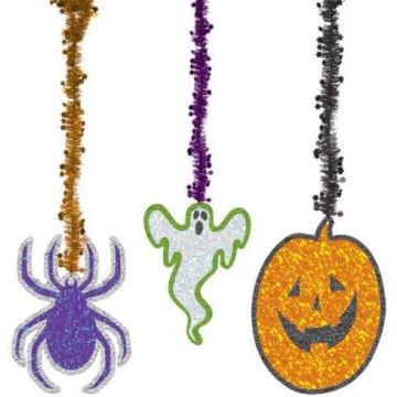 DECORAZIONE HALLOWEEN GLITTER PZ.3