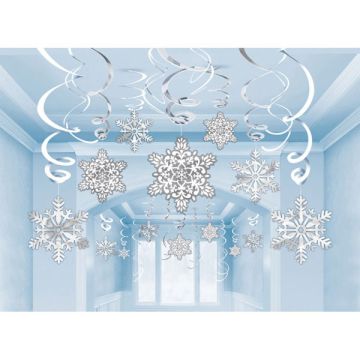 DECORAZIONE FIOCCO DI NEVE PZ.30