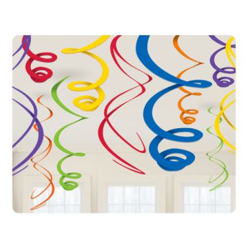 DECORAZIONE MULTICOLORE SPIRALE PZ.12