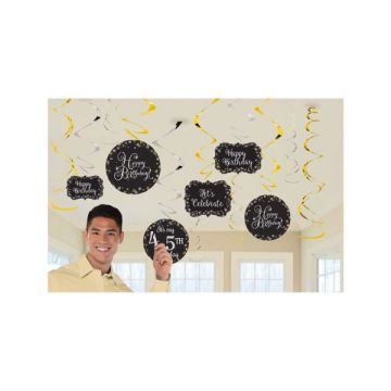 DECORAZIONE COMPLEANNO GOLD PZ.12