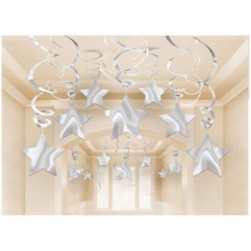 FESTONE PENDANTE STELLE ARGENTO PZ.30
