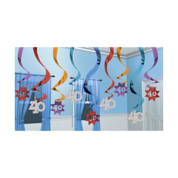 DECORAZIONE 40 ANNI SPIRALE PZ.15