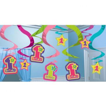 DECORAZIONE 1° COMPLEANNO BAMBINA PZ.15