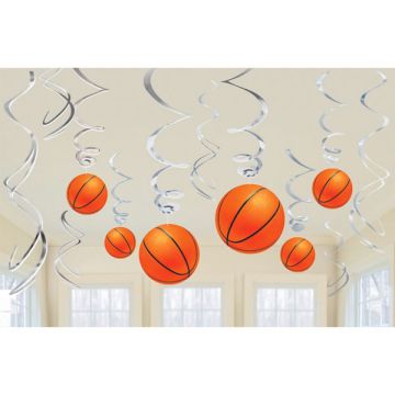 DECORAZIONE PENDANTE BASKET PZ.12