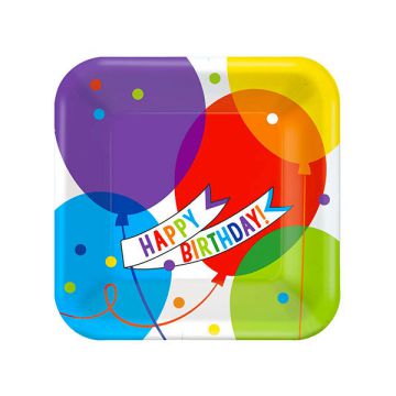 PIATTI HAPPY BIRTHDAY BALLOONS PZ.18