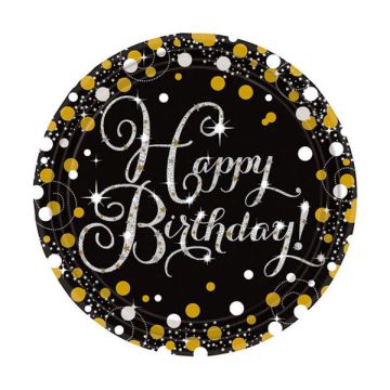 Piatti happy birthday gold pz.8