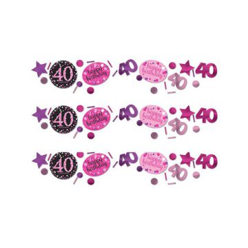 CONFETTI 40° COMPLEANNO PINK PZ.1
