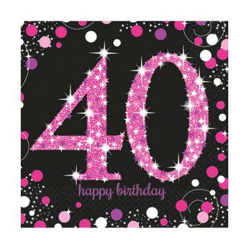 TOVAGLIOLI 40° COMPLEANNO PINK PZ.16