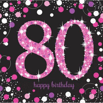 TOVAGLIOLI 80° COMPLEANNO PINK PZ.16