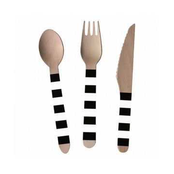 SET POSATE DI LEGNO PZ.24