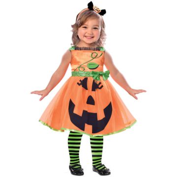 Costume Bimba Halloween Zucca Pz.1
