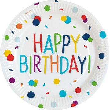 Piatti confetti birthday pz.8