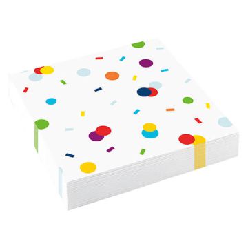 Tovaglioli Confetti Birthday Pz.20 Cm.33 X 33
