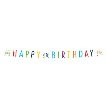 Festone Confetti Birthday 18 Pz.1 Festone Confetti Birthday 18 Carta 180 X 13,8 Cm